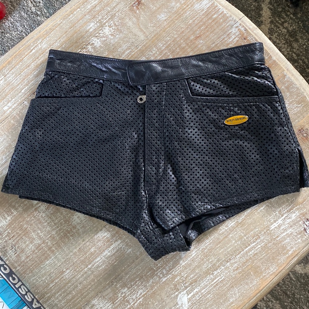 Harley Davidson leather shorts